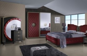 Dormitor Antalia red/black